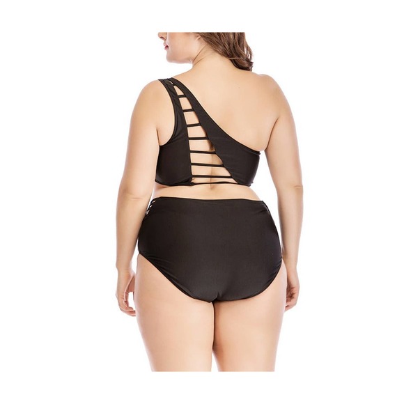 High waist plus size two piece bikini swimsuit - Picture 5 of 9
